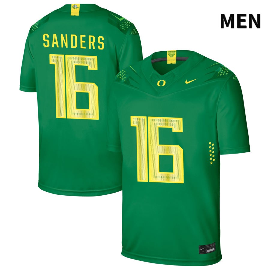 Oregon Ducks Men's #16 Marcus Sanders Football College Authentic Green NIL 2022 Nike Jersey NXY54O7C
